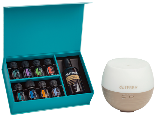 AromaTouch Diffused Kit dōTERRA cu uleiuri esențiale și difuzor Petal 2.0